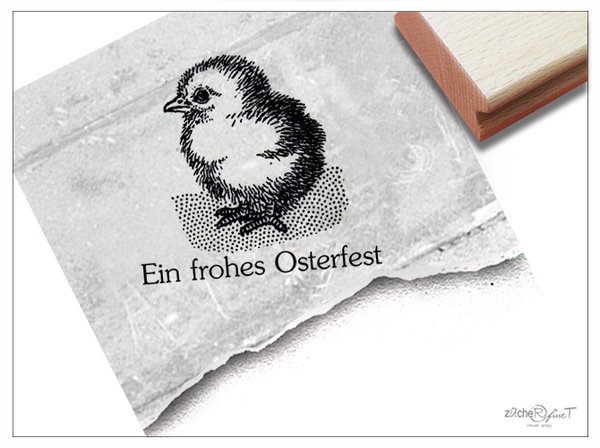 Stempel Osterstempel - EIN FROHES OSTERFEST mit Küken