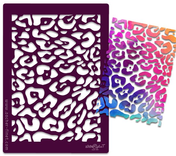 Schablone "Gepard"- Tierfell - Motivschablone mit Muster - Airbrushschablone - Scrapbookingschablone