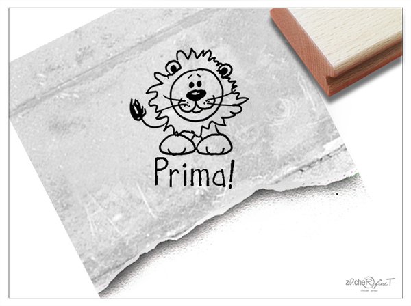 Lehrerstempel Lobstempel - Löwe mit PRIMA!