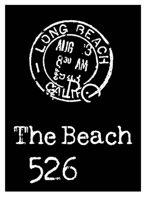Schablone"the Beach"-mit Poststempel-Buchstabenschablone/Kunststoff-für Shabby und Vintage