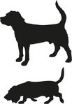 Schablone Kunststoffschablone"Hunde" für Acrylmalerei und mehr - wiederverwendbar -