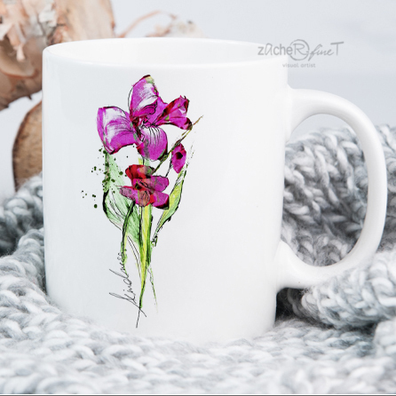 Kaffeetasse - abstrakte Blume kindness