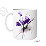 Kaffeetasse - Aquarell Violette Blume