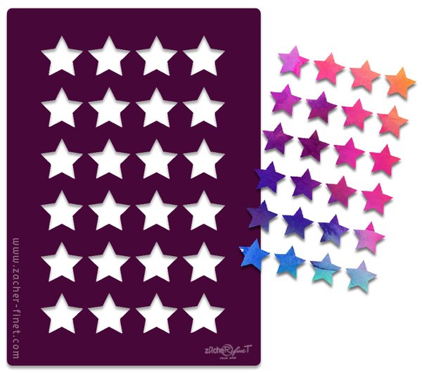 Schablone "Sterne"-  Motivschablone mit Sternen - Airbrusschablone - Bildschablone