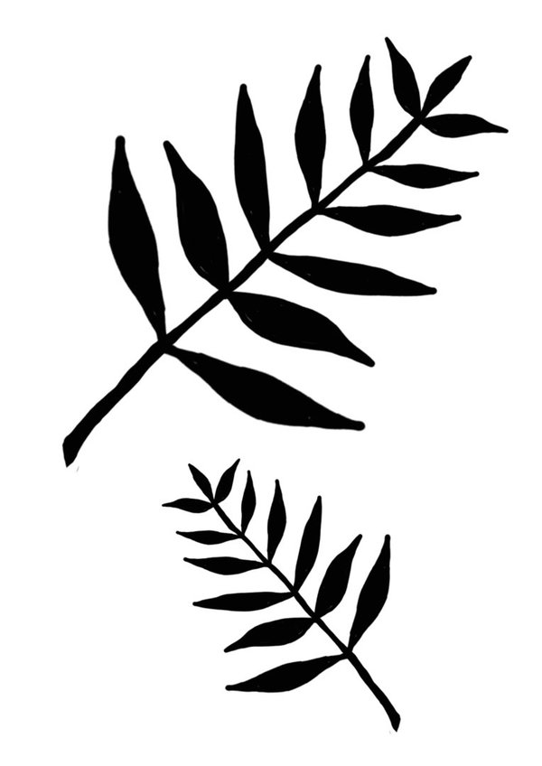 Schablone "Blätter" - Motivschablone - Airbrushschablone - Musterschablone - siehe Musterfotos