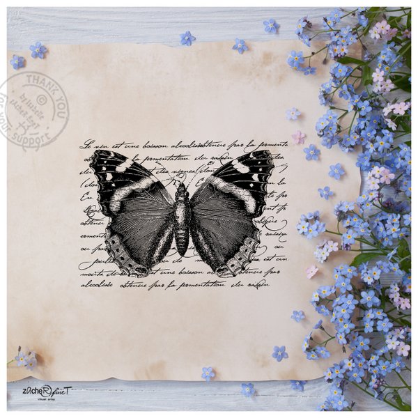 Motivstempel - Schmetterling VINTAGE BUTTERFLY