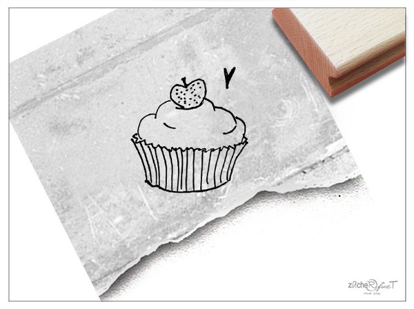Bildstempel Motivstempel - Kuchen CUPCAKE klein