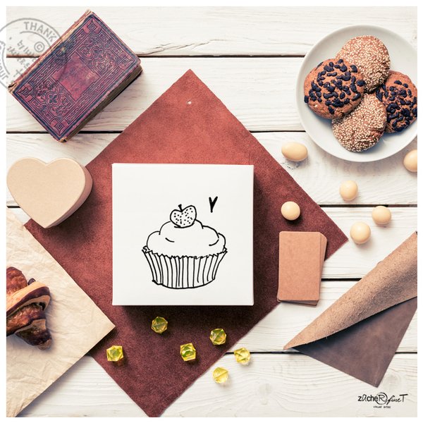 Bildstempel Motivstempel - Kuchen CUPCAKE klein