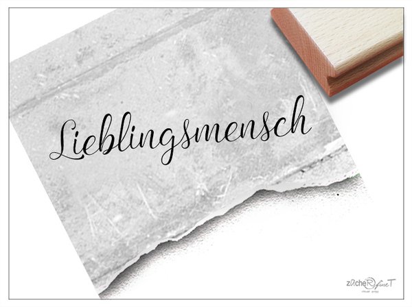 Textstempel - Schreibschrift LIEBLINGSMENSCH