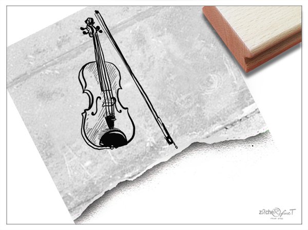 Bildstempel Motivstempel - VIOLINE Geige klein