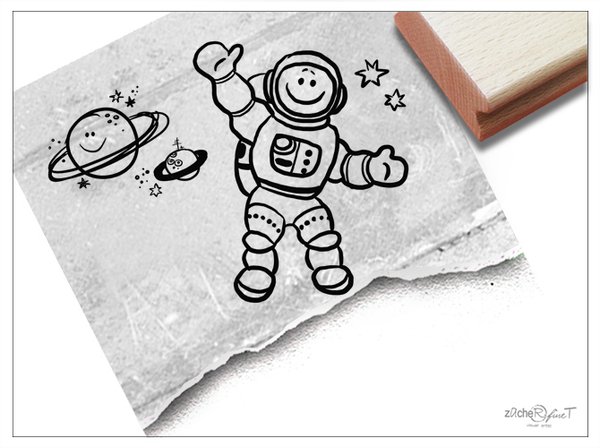 Kinderstempel - SET Astronaut + Planeten