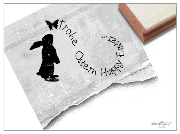 Stempel Osterstempel - FROHE OSTERN Happy Easter