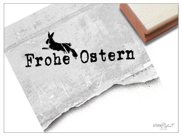 Stempel Osterstempel - FROHE OSTERN Vintage Hase