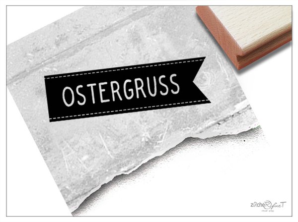 Osterstempel Textstempel - OSTERGRUSS als Banner