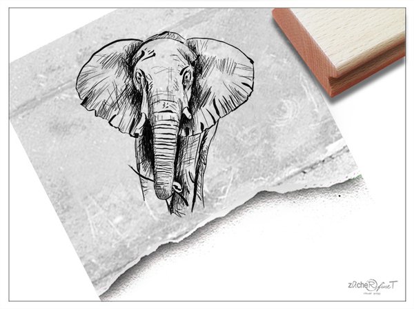 Motivstempel Tierstempel - Elefant