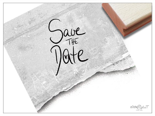 Textstempel in Handschrift - Save the Date