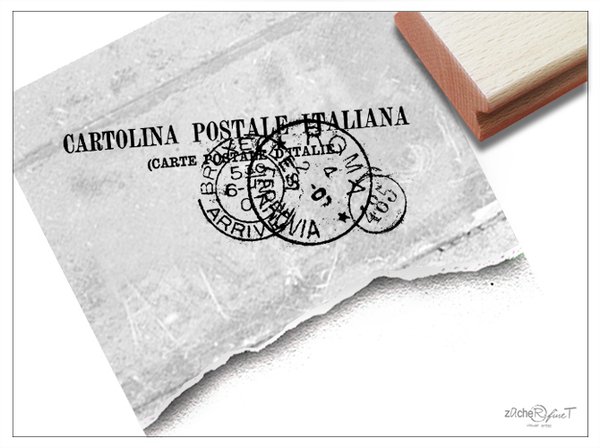 Stempel Textstempel - Carte postale italia