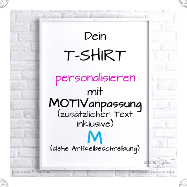 PERSONALISIERUNG MOTIV - & Text M  für Shirt